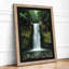 Forest Waterfall Scandinavian - Framed Print-2077443231-2077443229