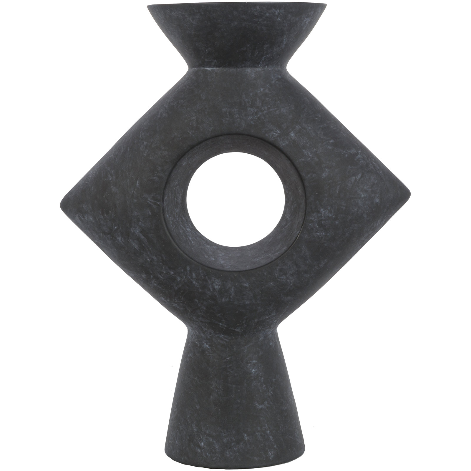 Fitzpatrick Ceramic Table Vase, Dark Gray