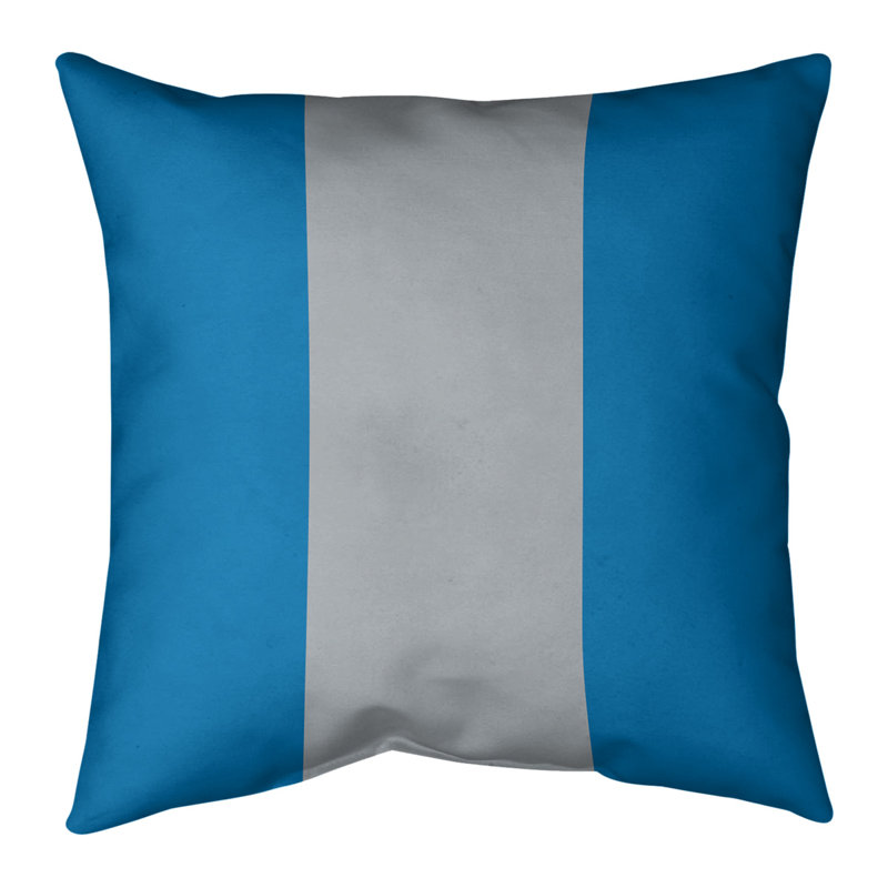 Housse de coussin, 20 po x 20 po, Bleu / Argent, Simili suède