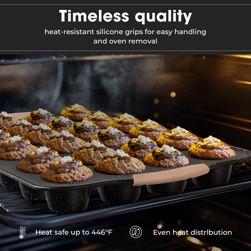 11-Piece Stackable Nonstick Bakeware Set, Multi-Functional Baking Pans with Unique Loaf Pan for Home Kitchen