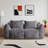 75.2''Oversized Compression Loveseat Bean Bag Sofa-1084743927