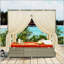Adjustable Sun Bed With Curtain,High Comfort,With 3 Colours-1279007419