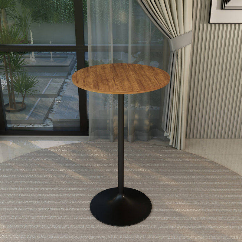 Table de salle à manger Harton, H 43,52 po x L 27,56 po x l 27,56 po, Brun cognac