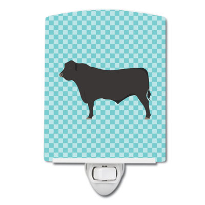 Angus Cow Check Ceramic Night Light
