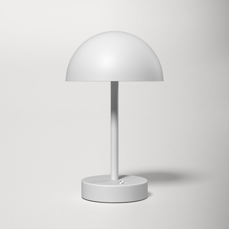 Rowland White Metal USB Rechargeable Table Lamp