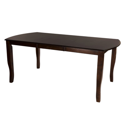 Table de salle à manger cerisier foncé avec placage de manguier, rallonge séparée, 6 placages de finition, sièges pour 6 personnes