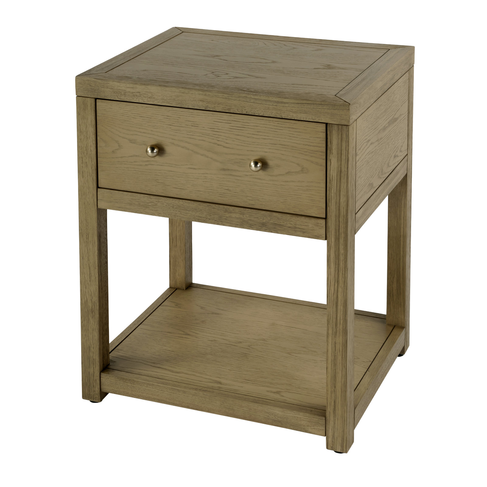 Celine 21" 1-Drawer Acacia Nightstand, Light Oak