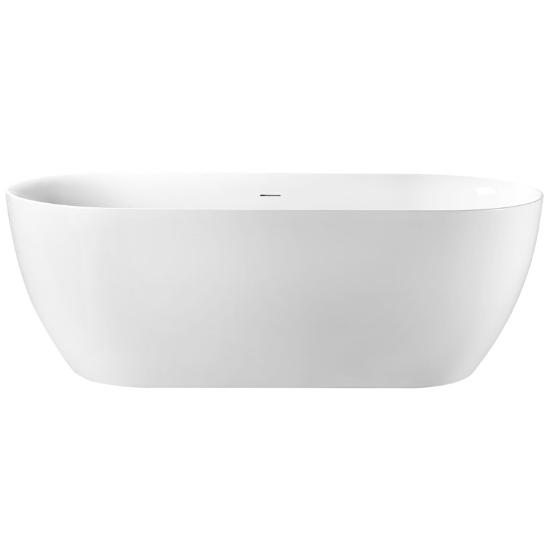 67" X 31.5" Freestanding Soaking Acrylic Bathtub