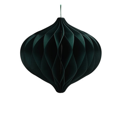 Dark Green Set of 3 Paper Shaped Baubles