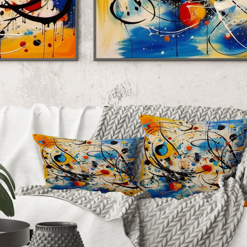 Coussin décoratif "All That Jazz Colorful Joy IV - Abstract Collages"