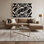 Art mural sur toile noir Op Art 4