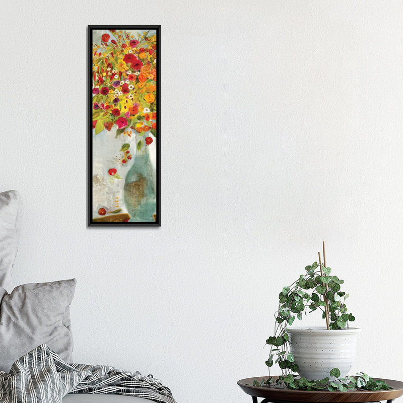 «Exuberance I», reproduction sur toile, H 36 po x l 12 po x P 1,5 po, Toile avec cadre noir