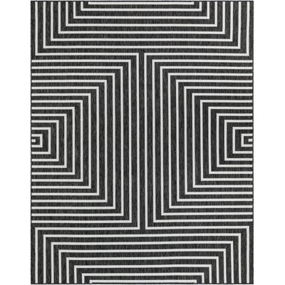 Tapis contemporain noir et blanc Odawa