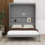 Grand lit escamotable mural avec tablettes