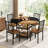 Manresa Round Dining Table for 4-6, Round Dining Table with Storage-1009892982