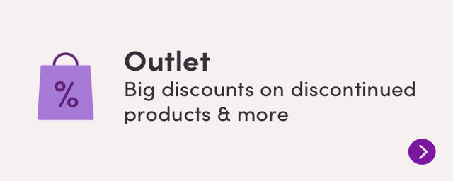 Outlet Big discounts on discontinued products & more