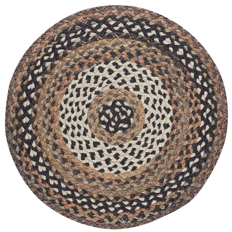 Arqumedes Wool Striped Indoor Rug, Round 3'