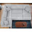 Canapé-lit d'angle surdimensionné en velours côtelé en forme de U (122 pouces) avec lit gigogne, méridienne de rangement et port de chargement USB, gris-101109582