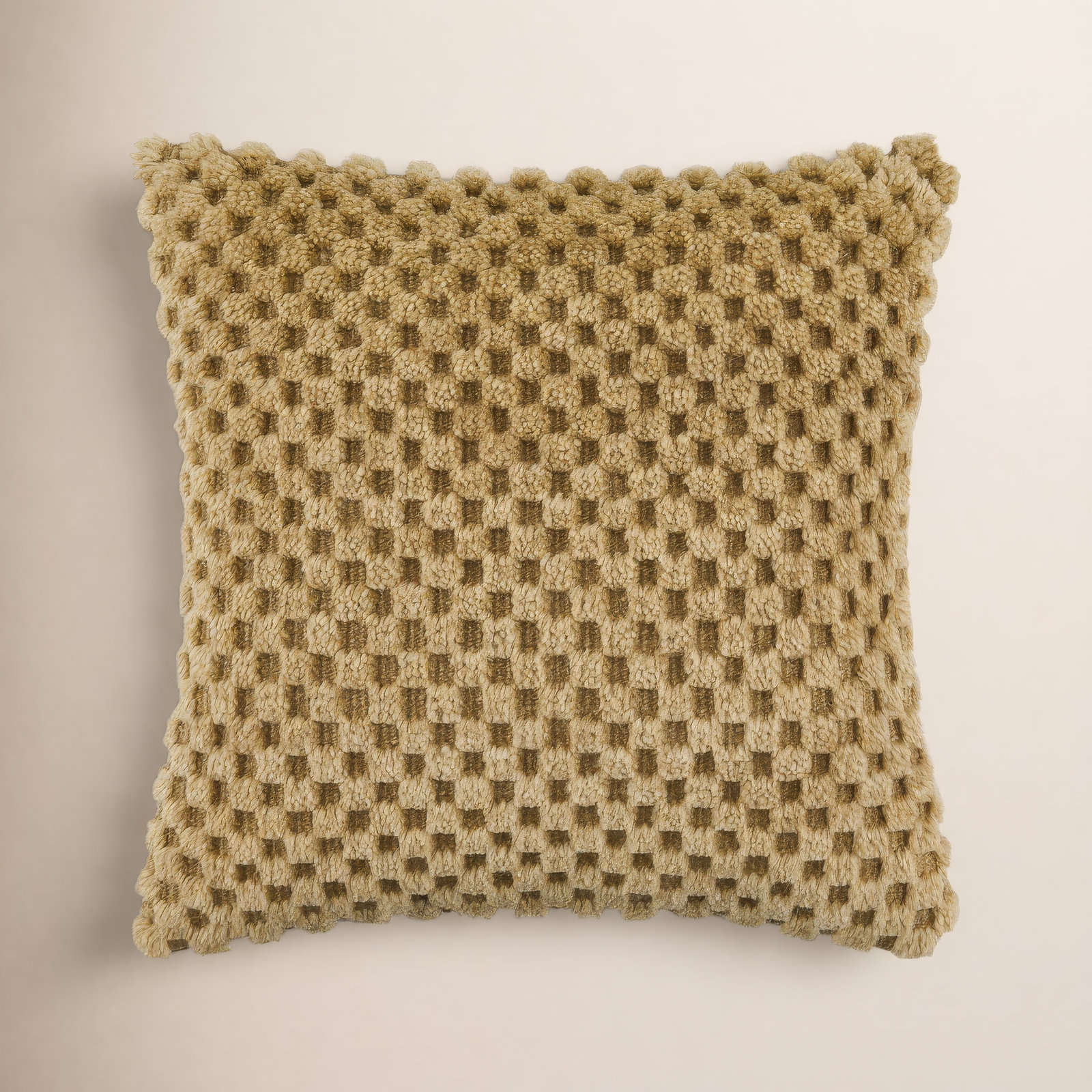 Novoli Accent Pillow, Polyester, Tan, Square 18"