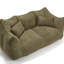 Olive chenille, offrant une chaise élégante et confortable, avec poignée pratique pour un déplacement facile