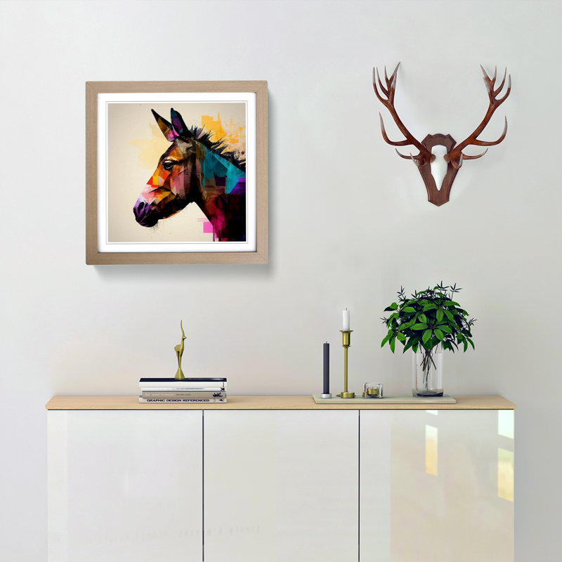 Single Picture Frame Print on Wood, Oak
