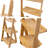 Elberta Bamboo Ladder Bookcases Ladder Bookshelf Storage Rack Flower Plant Stand Shelf Organizer Display Shelf-929857673