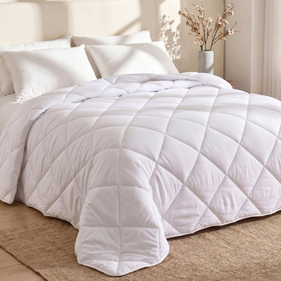  Édredon toutes saisons, housse en microfibre avec rembourrage en duvet synthétique