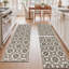 Tapis de couloir antidérapant à poils longs et courts (ensemble de 2)-78840692