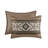 5 Piece Stripe Herringbone Comforter Set With Throw Pillows Brown Full/Queen