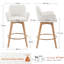 Swivel Yes Upholstered Bar Stool with Solid Wood Frame-1631675691