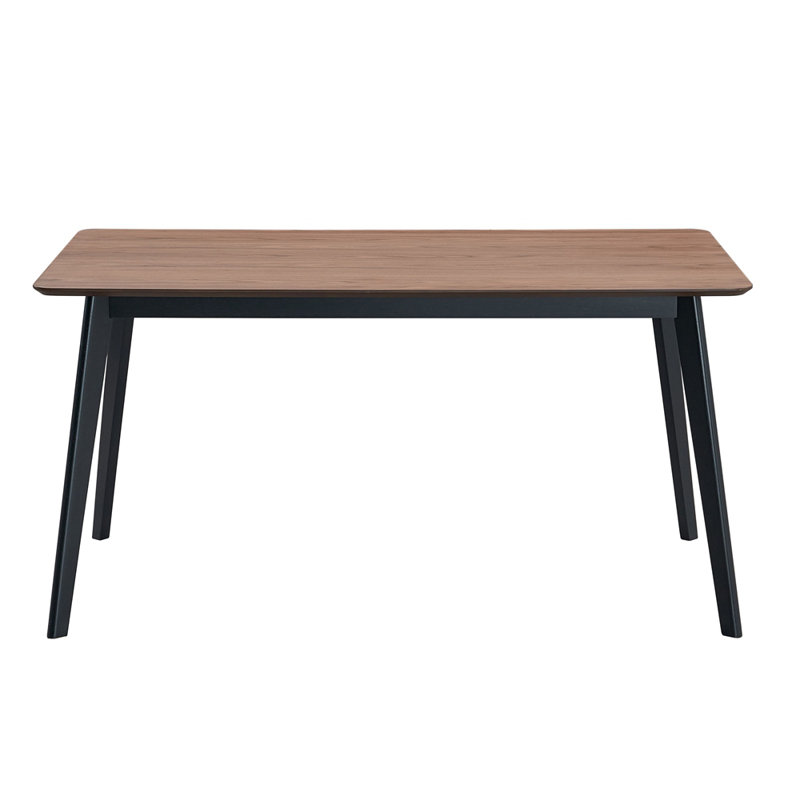 Table de salle à manger en noyer et finition noire