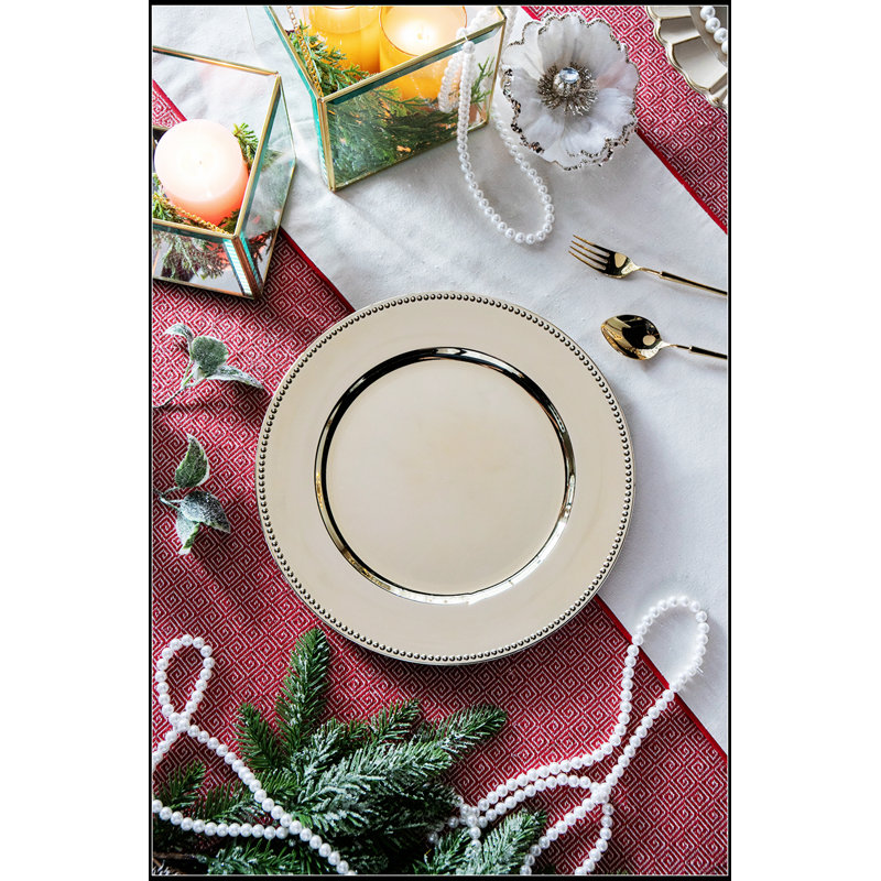 Paquet de 8 assiettes de présentation en plastique, P 13 po