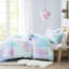Édredon pour lit simple avec accents et coussin Watercolor Tie Dye-129761469
