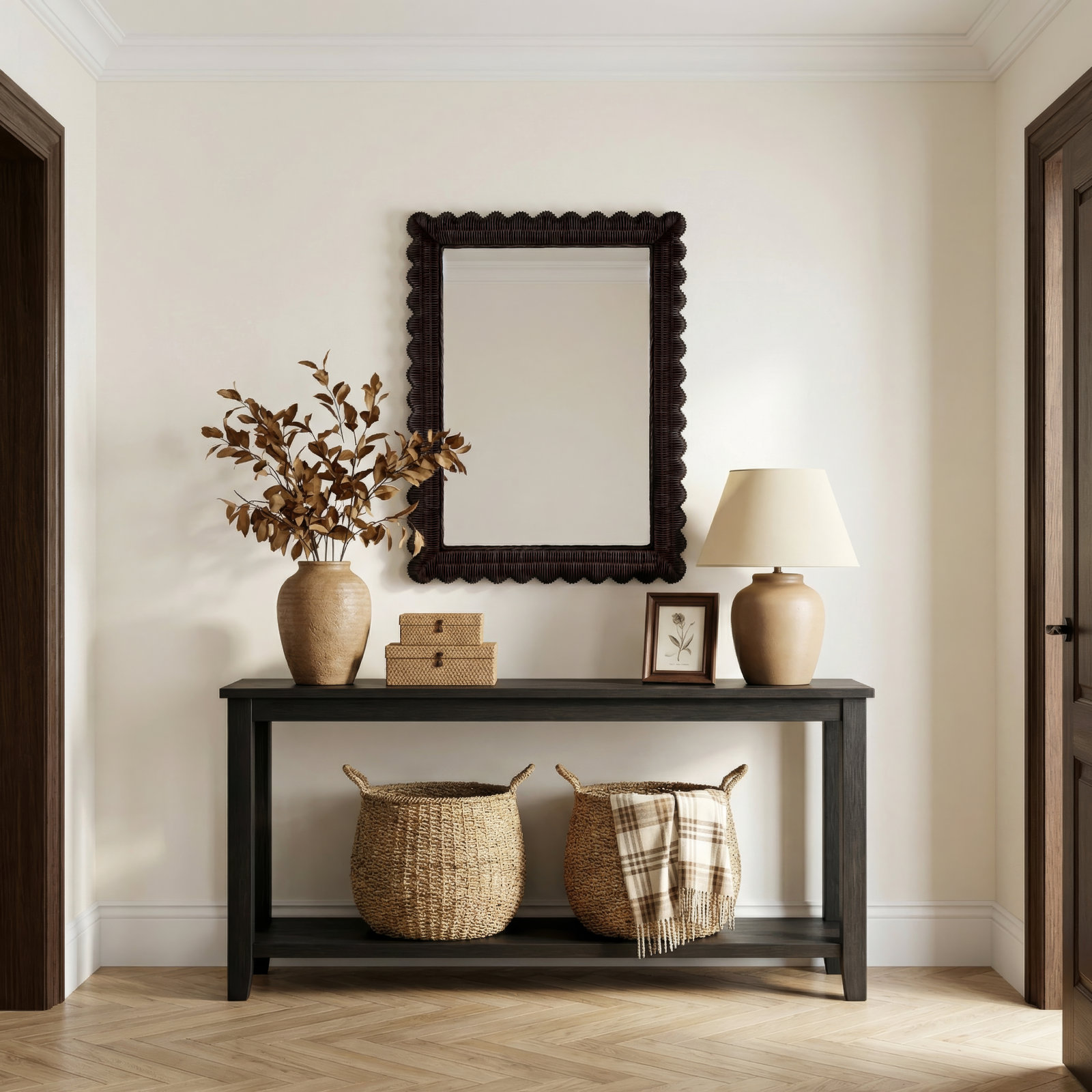 Lacie 30" Accent Mirror, Chocolate Brown