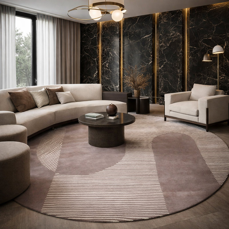 Tapis organiques de forme irrégulière, Rond 8 pi
