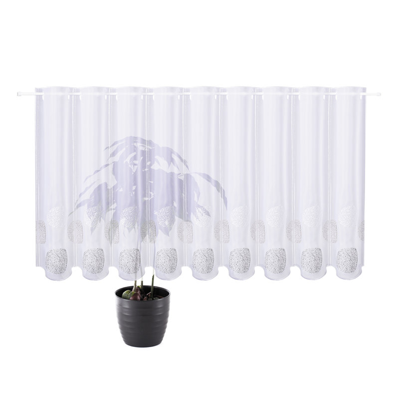 Aadarsh Scalloped Cafe Curtain, 60cm H x 80cm W