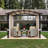 11 pi. L 10 pi. D Pergola en métal avec pavillon: ajout extérieur durable et fonctionnel