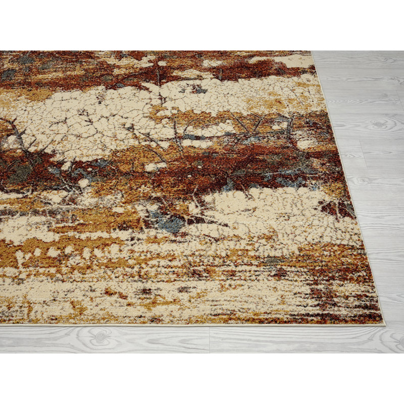 Tapis beige Asif Southwestern, Rectangle de 6 pi x 9 pi