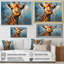 Collage animal girafe cobalt - imprimé-1271919040-1271919071