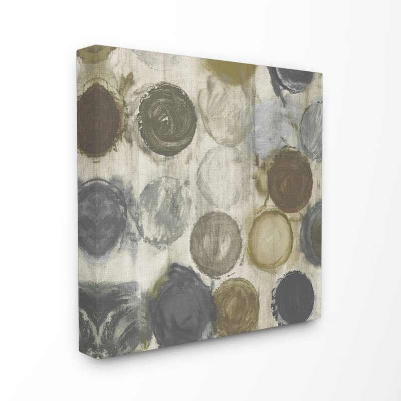 « abstract points textured white neutral », reproduction d’art, Toile tendue, H 17 po x l 17 po x P 1,5 po