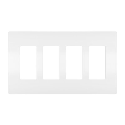 Radiant 4-Gang Decorator Rocker Screwless Wall Plate