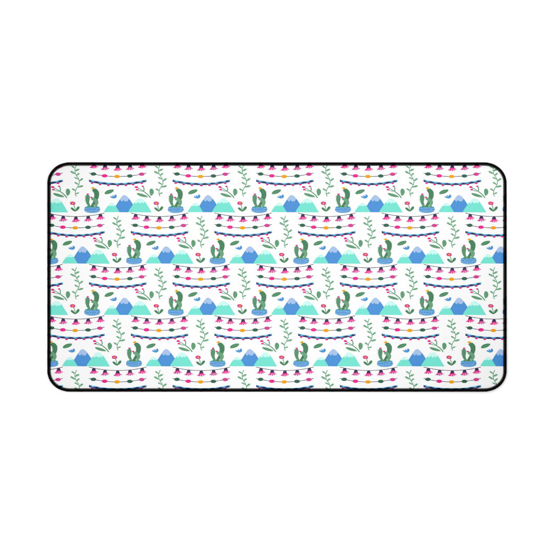 Boho Cactus Mountain Desk Mat