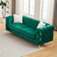 Canapé moderne en velours de 82,5 pouces avec capitonnage à boutons Chesterfield matelassé, tissu en velours de qualité supérieure avec coussins à ressorts et pieds en métal-121081788