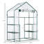 Ensemble de serre portative, 5 pi x 2,5 pi 6,5 pi, 3 tablettes, couverture, serre de jardin 6,5 pi avec jardin, avec plantes transparentes