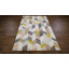 Tapis bleu / gris / or touffeté à la main à motif de chevron Binada-1643405789