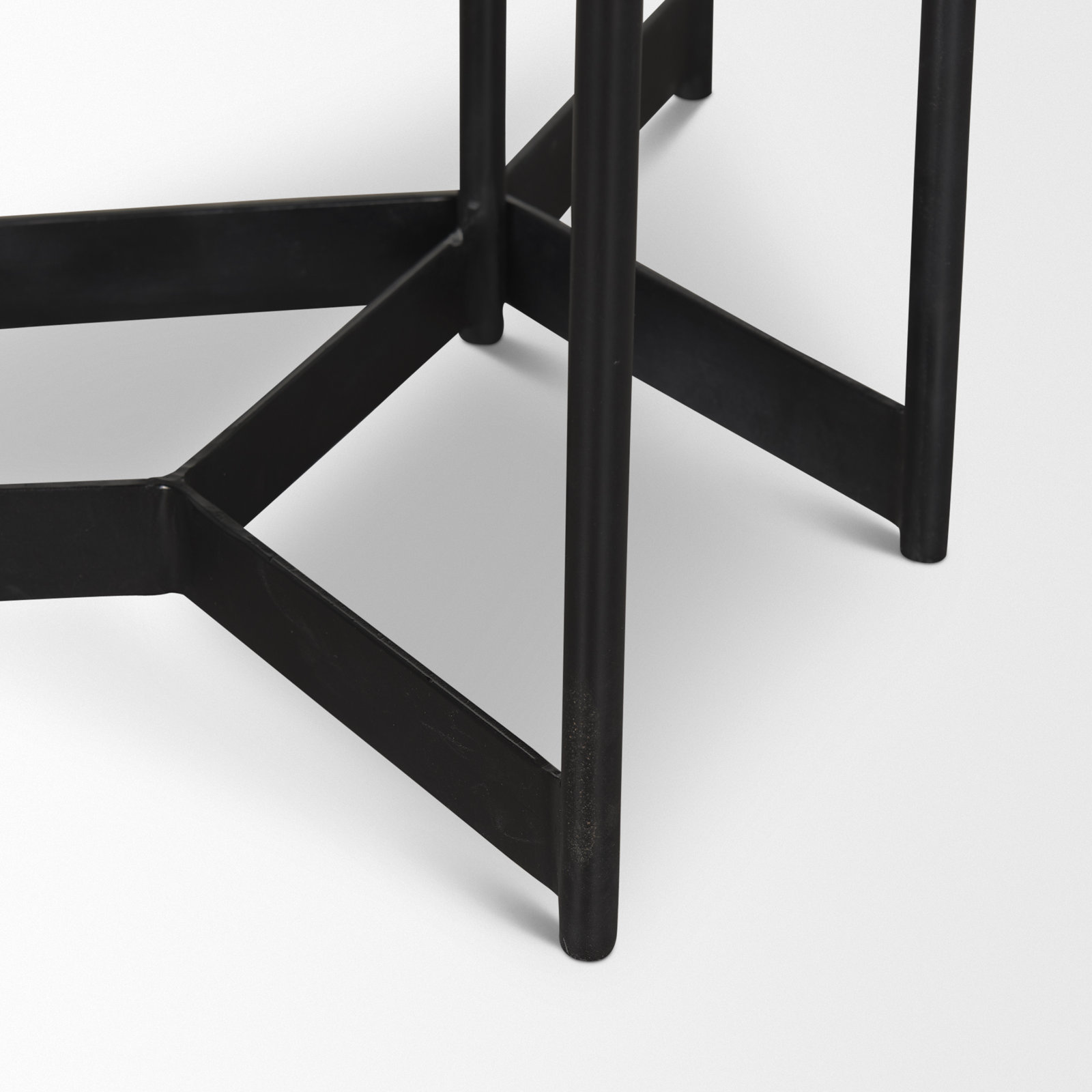Ivelisse Nesting End Table, White/Dark Brown