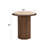 Travertine Top & Walnut End Table