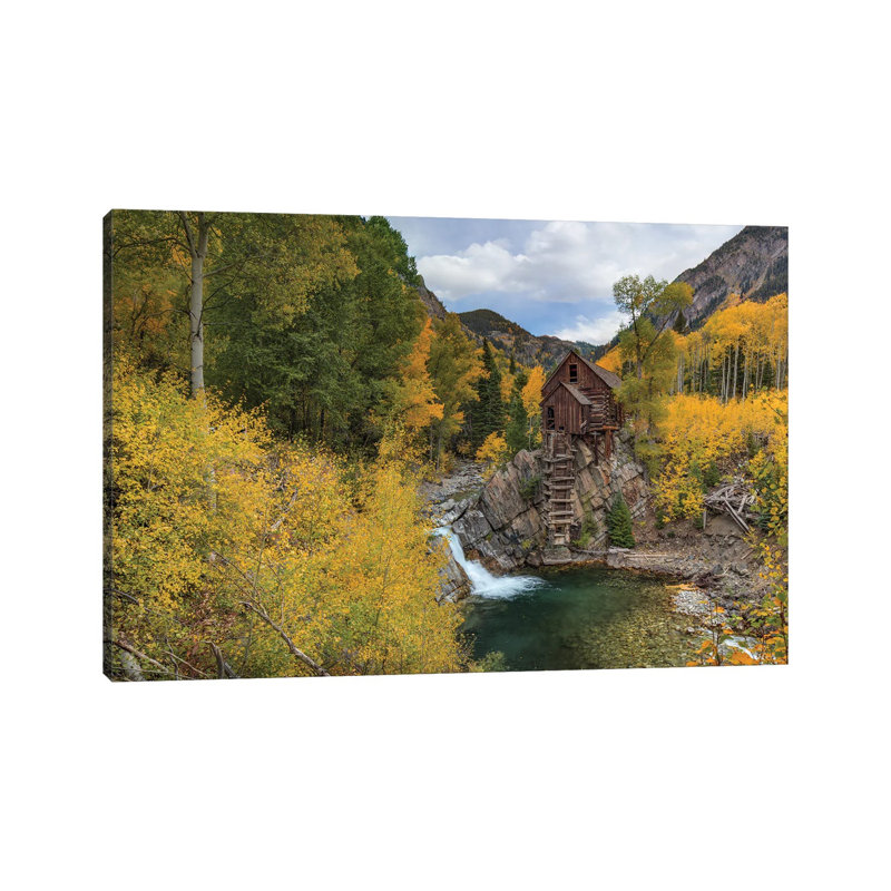 Crystal Mill - Framed Wall Art Print, 12" H x 18" W, Wrapped Canvas, Does Not Apply