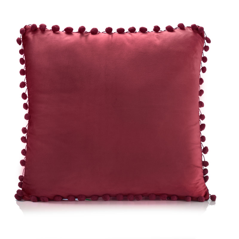 Kaiya Square Scatter Cushion Cushion Cover, Burgundy