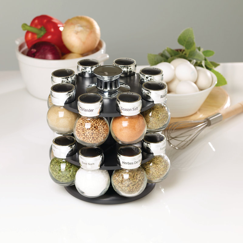 Freestanding Spice Jar & Rack Set